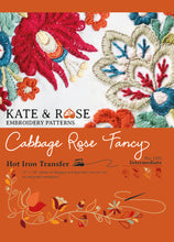 Load image into Gallery viewer, Cabbage Rose Fancy PDF Embroidery Pattern