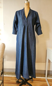 Denim Remnant Caftan Dress