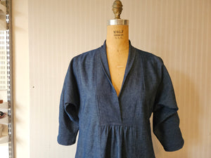 Denim Remnant Caftan Dress