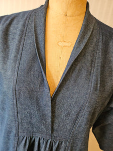 Denim Remnant Caftan Dress