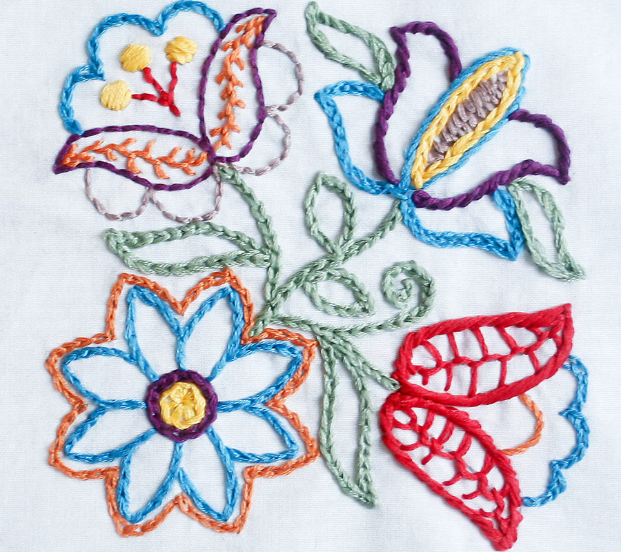 How do I transfer a printable PDF embroidery pattern?