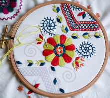 Load image into Gallery viewer, Floral Geometry PDF Embroidery Pattern
