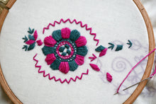 Load image into Gallery viewer, Floral Geometry PDF Embroidery Pattern
